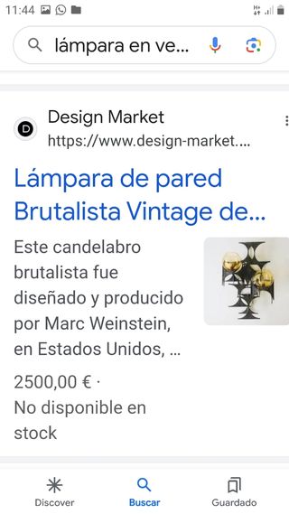 Lampara de diseño años 60s