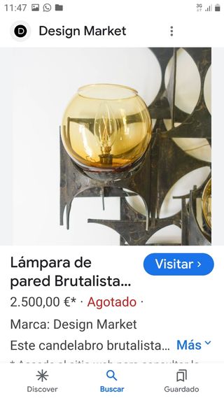 Lampara de diseño años 60s