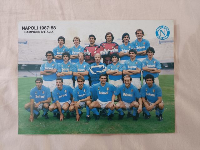 Cartolina Napoli campione 87/88