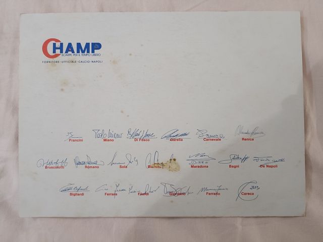 Cartolina Napoli campione 87/88