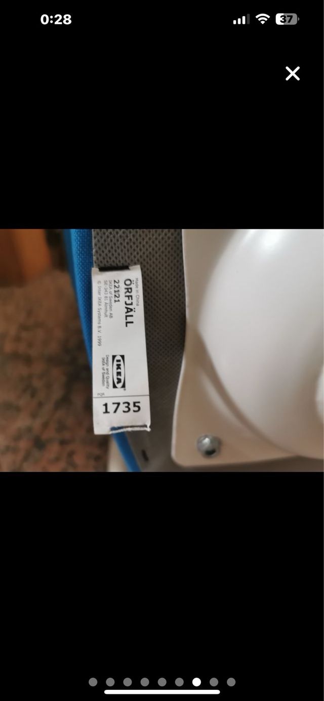 Silla ikea azul y blanca ÖRFJÄLL  escritorio niños