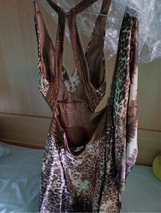Abito da cerimonia taglia 46 leopardato