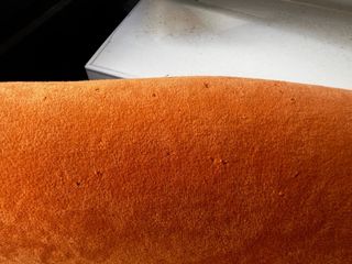 2 cabeceros en terciopelo naranja