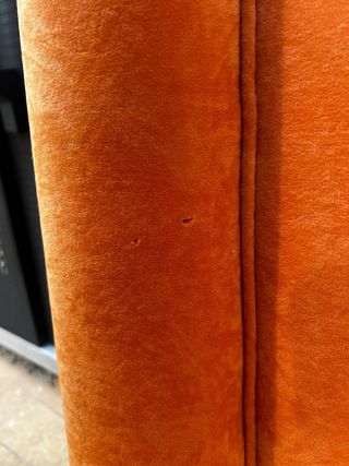 2 cabeceros en terciopelo naranja