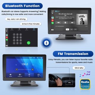 Radio para coche Hikity Wireless Carplay