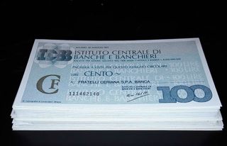 Lotto x134 Miniassegni lire Fds VV47