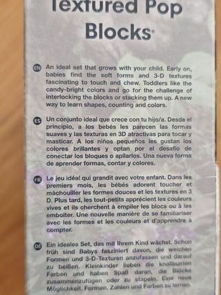 Juguete Bebé Bloques texturizados marca Edushape