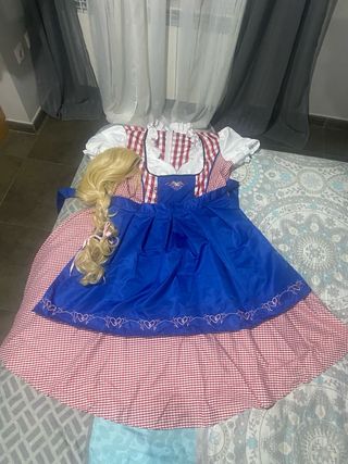 Disfraz tirolesa con peluca adulto