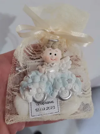 Bomboniere battesimo nascita angelo calamita