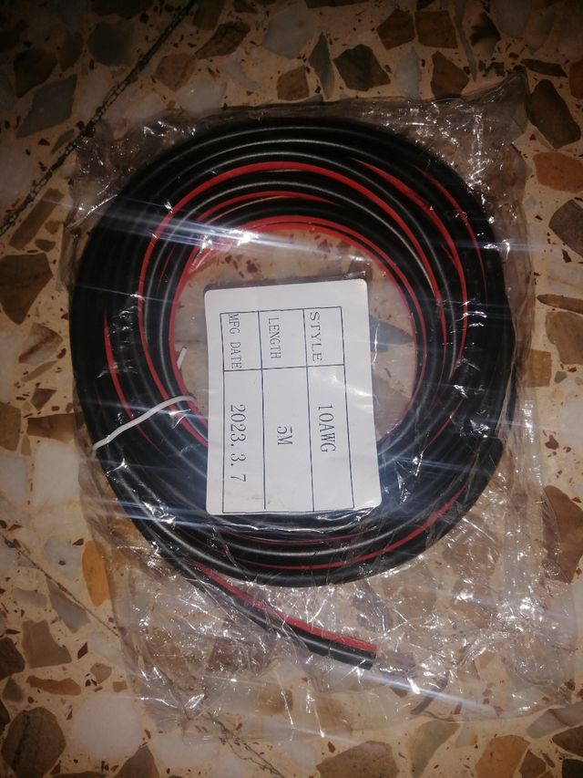 Cable silicona 10awg 10m (5 rojo 5 negro
