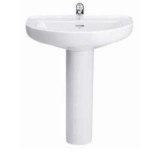 Lavabo Roca Baño. Vaso y pedestal. 65 cm