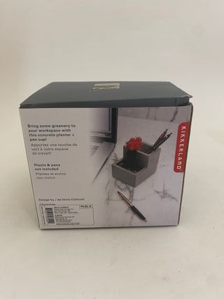 Vaso vasetto portapenne cemento grigio Kikkerland