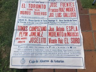 Cartel toros Gijón 1986 muy grande