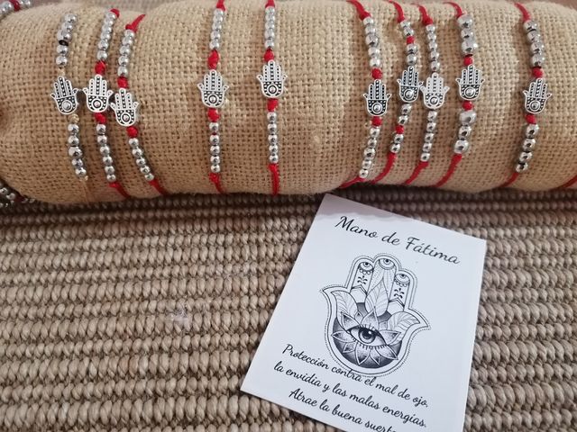 Pulsera ojo de la suerte, mano Fátima 