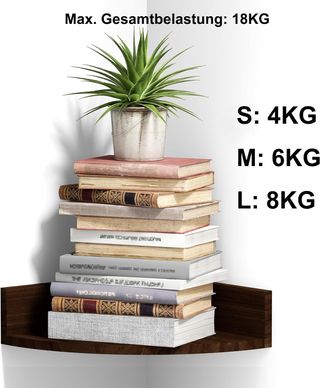 Set di 3 ripiani angolari