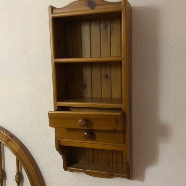 Mueble auxiliar pared, madera, cajones