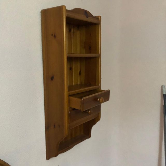 Mueble auxiliar pared, madera, cajones