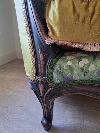 Sillones antiguos estilo isabelino restaurados