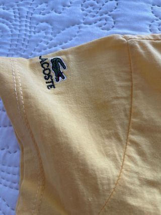 Camiseta de manga corta amarilla Lacoste