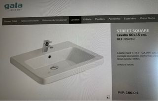 Lavabo Gala Street Square (60x45) + semipedestal