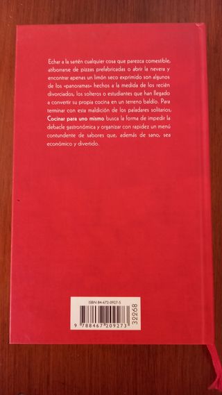 Libro de cocina para uno mismo