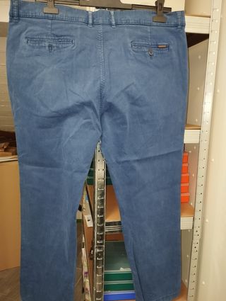 Pantalón chino azul talla grande