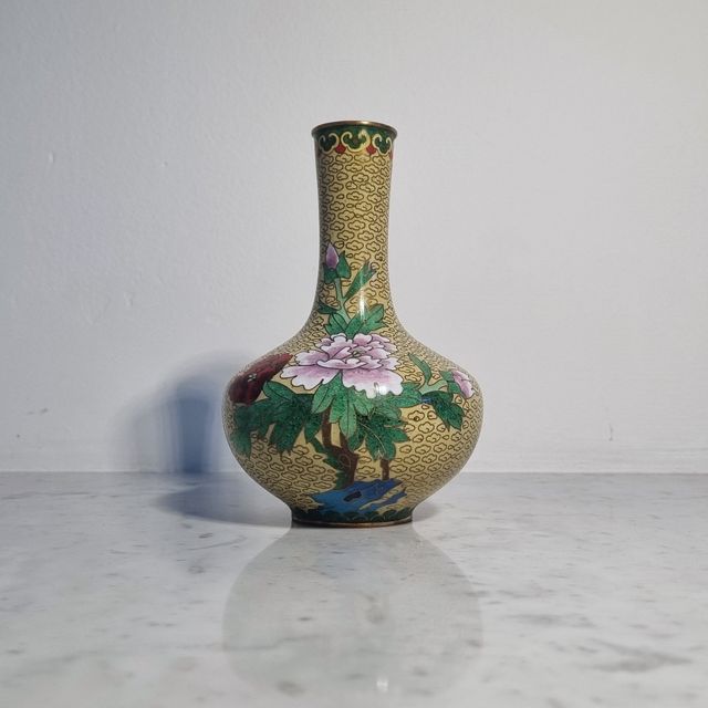 Vaso cloisonné collo lungo