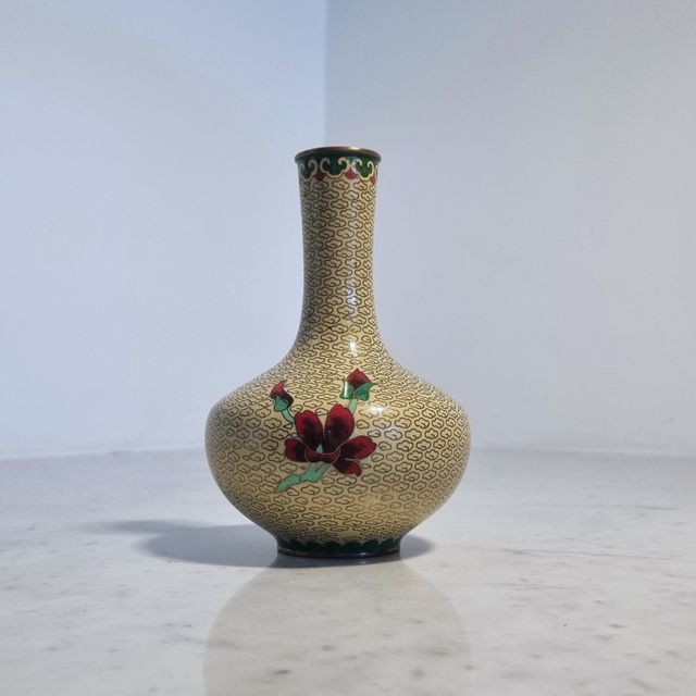 Vaso cloisonné collo lungo