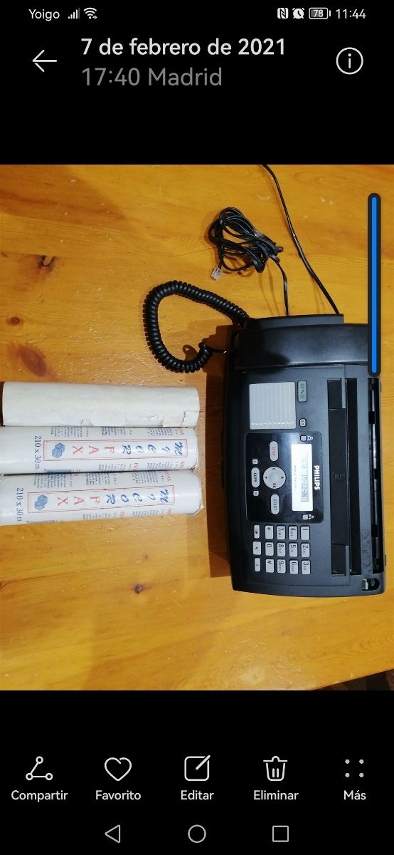 Teléfono fax vintage