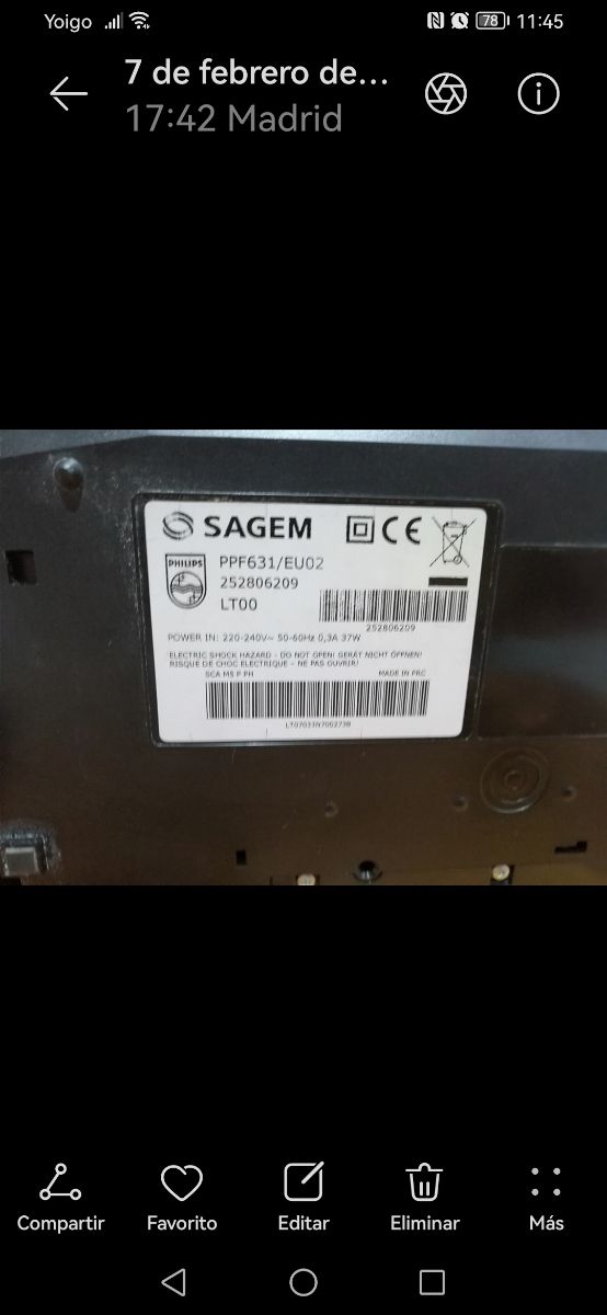 Teléfono fax vintage