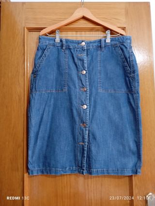 Falda vaquera midi