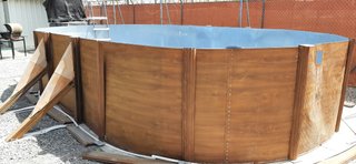 Piscina chapa marrón 3,75 x 6,10 x 120