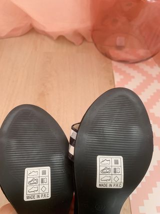 Sandalias tacón vichy talla 37