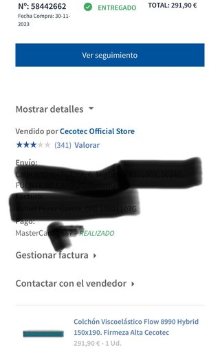 Colchón Cecotec Viscolástico Flow 8990 Hybrid