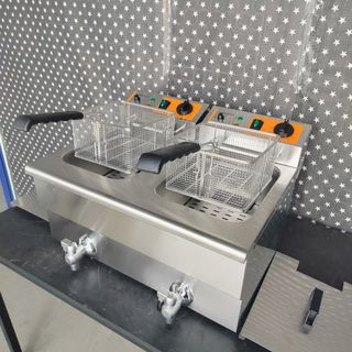 🦁​ BA ╬ Freidora Doble ╬ 5+5 LT + grifo