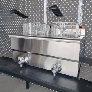 🦁​ BA ╬ Freidora Doble ╬ 5+5 LT + grifo