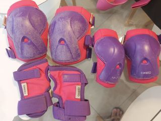 Protecciones Patines niña OXELO 2XS pink