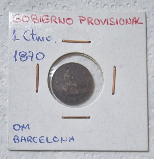 Lote tres monedas antiguas, gobierno provisional