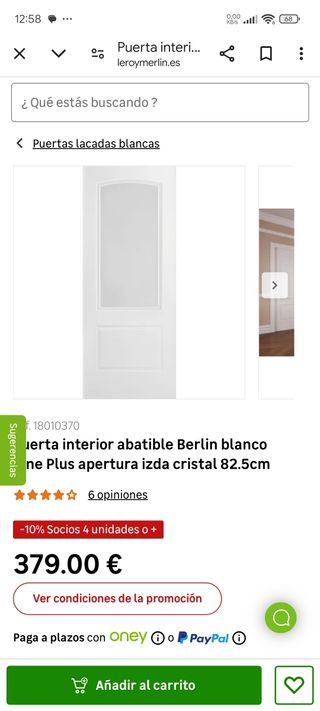 Oportunidad: 2 Puertas Leroy Merlin NUEVAS