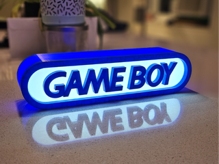 Lampara Led Logo Game Boy RGB, bilbo3d