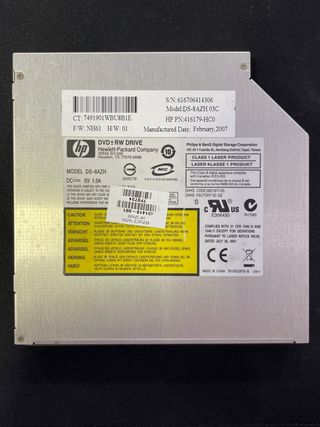 Regrabadora interna para portatil.