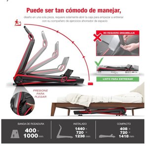 Cinta caminar o correr plegable casi nueva