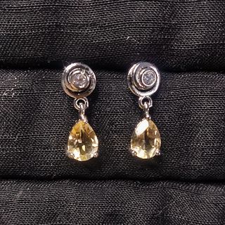 pendientes de citrino natural