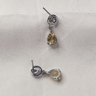 pendientes de citrino natural