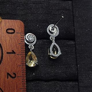 pendientes de citrino natural