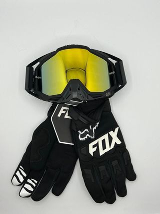 Guantes FOX y Gafas 100% motocross esquí bmx
