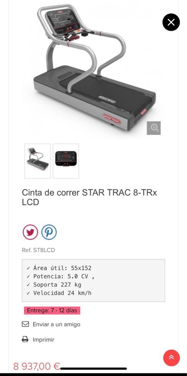 Lote cintas de gimnasio Star Trac