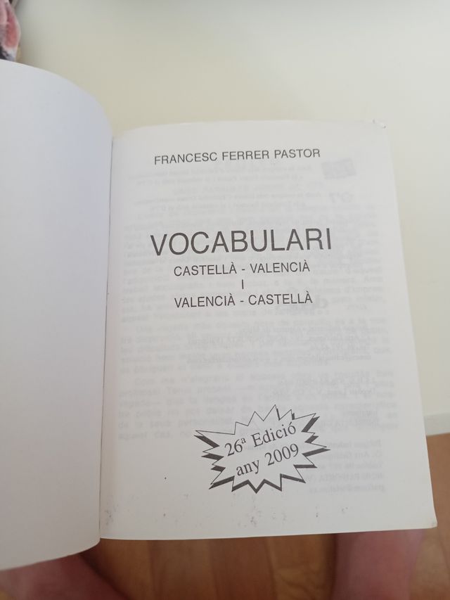 Vocabulari Valencia Francesc Ferrer