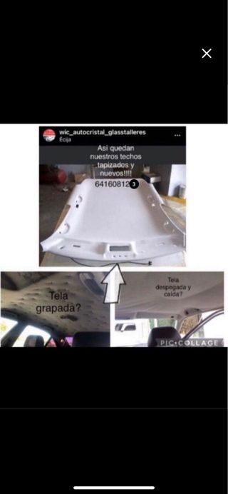 Tapizado de techo para vehiculos