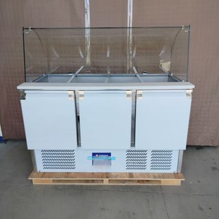 🏰CM✜ Refrigerado - Mesa Ensaladera Cristal 3 Pts